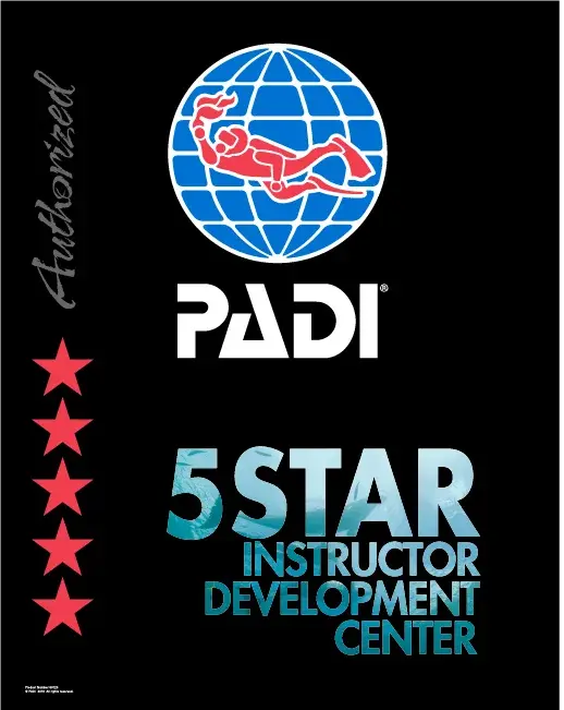 PADI 5 Star Instructor Development Center 인증 마크
